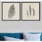 Homeroots Set Of Two Modern Ferns II Brown Framed Print Wall Art, 2PK 416365 - alternate 4