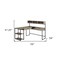 Homeroots 59" Taupe and Black L Shape Computer Desk 333395 - alternate 5
