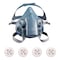 3M Half Mask Respirator Kit: 4 Cartridges Included, 7500 Series, P100 Filter, Bayonet, Size M 3PB40-5WYZ4 - alternate 1