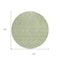 Homeroots 8' Sage And Ivory Round Geometric Washable Indoor Outdoor Area Rug 613532 - alternate 6