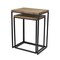Homeroots Set of Two 24" Black And Brown Solid Wood Nested Tables, 2PK 489332 - alternate 9