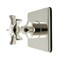 Kingston Brass Single-Handle Six-Way Diverter Valve with Square Trim Kit, Polished Nickel KS4046NX - alternate 1
