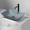 Vigo Sottile Modern Blue Glass 18 in. L x 13 in. W x 4 in. H Rectangular Vessel Bathroom Sink VG07116 - alternate 7