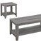 Homeroots Set of Three 42" Gray Coffee Table With Shelf, 3PK 366097 - alternate 5