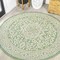 Jonathan Y Sinjuri Medallion Textured Weave Cream/Green 5 ft Round Indoor/Outdoor Area Rug SMB101H-5R - alternate 1