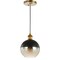 Jonathan Y Nixon 7.5" 1-Light MidCentury Modern Metal/Glass Adjustable Drop Globe LED Pendant, Brass Gold/Black JYL3513A - alternate 15