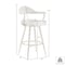 Armen Living Justin 26in Swivel Counter Stool with Gold Brushed Stainless Steel and Taupe Fabric LCJTBABGLTP26 - alternate 7