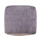 Homeroots 18" Gray Chenille Cube Pouf Ottoman 534105 - alternate 8