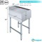 Amgood 18 in. x 22 in. Stainless Steel Underbar Drainboard AMG UD-2218-Z - alternate 6
