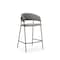 Homeroots 26" Gray and Black Fabric and Metal Counter Height Bar Chair 605938 - alternate 5