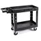 Neiko Utility Cart, 500 Pound Service cart with Wheels, Adjustable Handle Black Plastic Push Cart 53051A - alternate 1