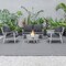 Leisuremod Walbrooke Modern White Patio Conversation With Round Fire Pit & Tank Holder, Charcoal WW-29-24-57-31-CH - alternate 9