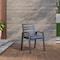 Leisuremod Chelsea Modern Patio Dining Armchair in Aluminum with Removable Cushions, Charcoal Blue, 2PK CC20BL-CBU2 - alternate 7