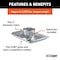 Curt Jack Foot, For: 2 in Dia Tube, 2000 lb, Pin-On Locking, Steel, Clear Zinc 28273 - alternate 5