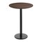 Flash Furniture 31.25" Round Tabletop, Seamless Surface Technology, Dark Brown with 18" Round Black Bar Height Base ST-RD31-WBR-TR18B-GG - alternate 1