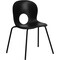 Flash Furniture Stack Chair, Plastic, Black RUT-NC258-BK-GG - alternate 1