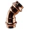 Apollo Elbow, 3/4 in, Press Fit, 45 deg Angle, Copper, 300 psi Pressure XPRE3445 - alternate 2