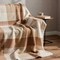 Homeroots 50" X 60" Ivory And Taupe Faux Sherpa Plaid Throw Blanket 483450 - alternate 5