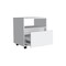 Homeroots 20" White Wood One Drawer Nightstand 526149 - alternate 12