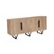 Homeroots 84" Beige Solid Wood Carved Geometric Sideboard with Four Doors 634318 - alternate 9