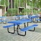 Flash Furniture Rectangle Blue, Polyethylene, Steel, 72.25 in L SLF-EML72-H48L-BL-GG - alternate 1
