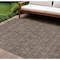 Homeroots 8' X 10' Chocolate And Gray Floral Washable Indoor Outdoor Area Rug 582263 - alternate 1