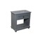 Homeroots 28" Distressed Gray One Drawer Solid Wood Nightstand 555414 - alternate 7