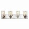 Jonathan Y Irving 27.75" 4-Light Seeded Glass/Iron Modern Contemporary LED Vanity Light, Nickel JYL7558A - alternate 1