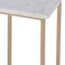 Homeroots 21" White and Gold Distressed Marble and Iron Square End Table 634867 - alternate 8