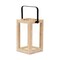 Homeroots 13" Natural Distressed Geometric Solid Wood Tabletop Lantern Candle Holder 634817 - alternate 6