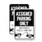 Signmission Assigned Parking Only Unauthorized Vehicles Towed, 18'' X 24'' 2 Signs, Heavy Gauge Aluminum, 2PK A-1824-2PACK-25299 - alternate 1