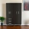 Homeroots 47" Black Three Drawer Combo Dresser 478415 - alternate 5
