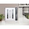 Vdomdoors Metal Double Doors Deux 5755 Gray Graphite Clear Glass 1 Sidelight Entry Modern Painted 84x80 (W72+ DEUX5755DEXD-GRE-W72+12xH80-LH-O - alternate 4