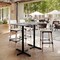 Flash Furniture 48" x 30" Tabletop, Gray Faux Concrete, Seamless Surface Technology, 22x30 Black Bar Height X-Bases ST-REC3048-CMGY-T2230B-GG - alternate 8