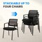Simple Deluxe Stacking Arm Chairs Mesh Back and Ergonomic Support, Padded Fabric Seat, 2PK 3A88FNCHAR24X33BLKX2 - alternate 7