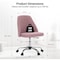 Yssoa Simple Deluxe Armless Office Desk Chair, Modern Cute Swivel Vanity Chair Comfy Home Office Chairs w 3A88HKCHAIROFFICEPNK01 - alternate 6