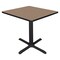 Regency Square Cain Small X-Base Breakroom Table, 30 in W, 30 in L, Noble Oak TB3030NO - alternate 1