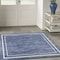 Homeroots 5' Navy Blue And Ivory Square Indoor Outdoor Area Rug 545977 - alternate 9