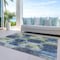Homeroots 8' X 10' Navy Blue Gold And Silver Geometric Washable Indoor Outdoor Area Rug 618754 - alternate 8