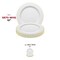 Smarty Had A Party 10" White with Gold Pearl String Round Disposable Plastic Dinner Plates, 120PK 8870-WHG-CASE - alternate 8