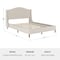 Martha Stewart Amelia Full Upholstered Platform Bed w/Curved Headboard and Cushioned Siderails, Wood Slat, Beige TW-3WDB02B-F-BG-MS - alternate 10