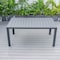 Leisuremod Chelsea Aluminum Outdoor 63in Dining Table, Black CT63BL - alternate 9