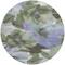 Homeroots 8' Olive Green And Fern Green Round Floral Washable Indoor Outdoor Area Rug 611080 - alternate 9