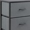 Homeroots Set Of Two 12" Gray And Black Fabric Metal And Wood Two Drawer Dresser, 2PK 635728 - alternate 5