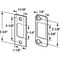 Defender Security Deadbolt Strike, 2-3/4 in L, 1-1/8 in W, Steel, Satin Nickel E 2483 - alternate 5