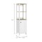 Homeroots 16" White And Natural Wood Freestanding Single Door Bathroom Vanity 479918 - alternate 4