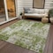 Homeroots 5' X 8' Green And Ivory Abstract Washable Indoor Outdoor Area Rug 597957 - alternate 9