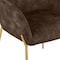Leisuremod Zaire Collection Modern Dining Chair, Gold Legs and Dark Brown Velvet ZDC52DBR - alternate 9
