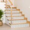 Homeroots 12" X 12" Black and White XL Prism Peel and Stick Removable Tiles 555897 - alternate 7