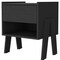 Homeroots 22" Black Wood One Drawer Nightstand 534887 - alternate 9